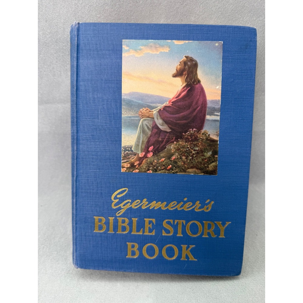 Egermeier's Bible Story Book Hardcover Child Culture Edition Warner Press Blue